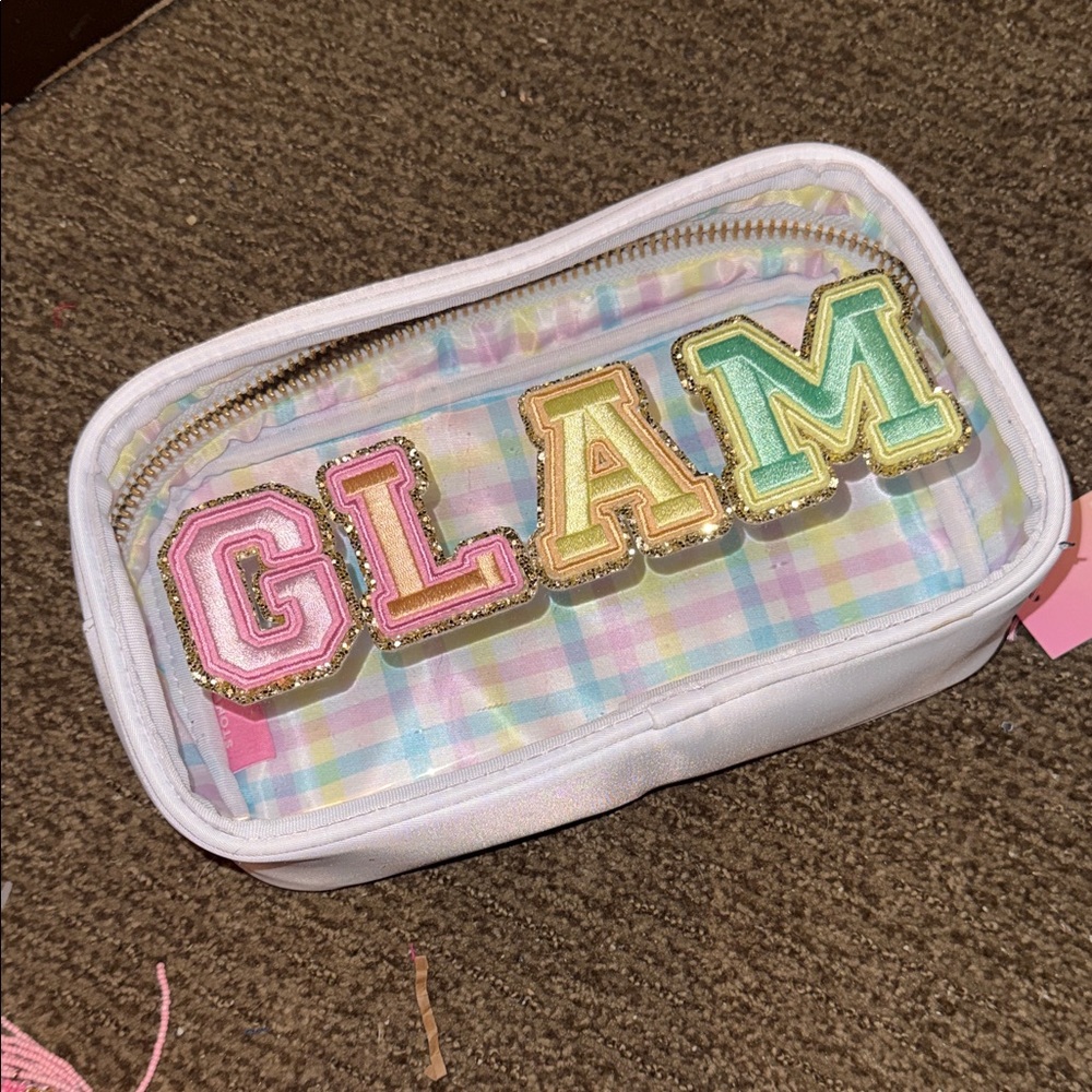 NWT Stoney Clover Lane x Target GLAM Pouch - Lavender with Multi-Color Letters - Picture 6 of 8